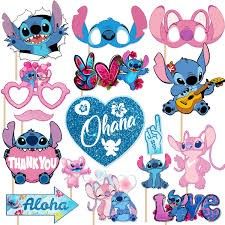 Stitch Sleepover Party, Stitch Photo Booth, Stitch Birthday Ideas, Stitch Birthday Decorations, Stitch Party Ideas, Stitch Theme Party, Stitch Birthday Party Decorations, Stitch Party Decorations, Stitch Birthday Party Ideas