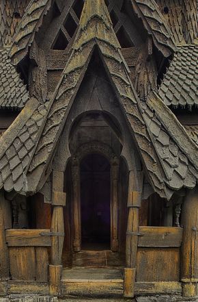 Norwegian Stave Churches in Borgund built around 1180| henry peters photography Vikings Architecture, Norse Castle, Viking Buildings, Medieval Scandinavian Architecture, Norway Viking Village, Norway Buildings, Norwegian Architecture, Stave Church, Nordic Architecture