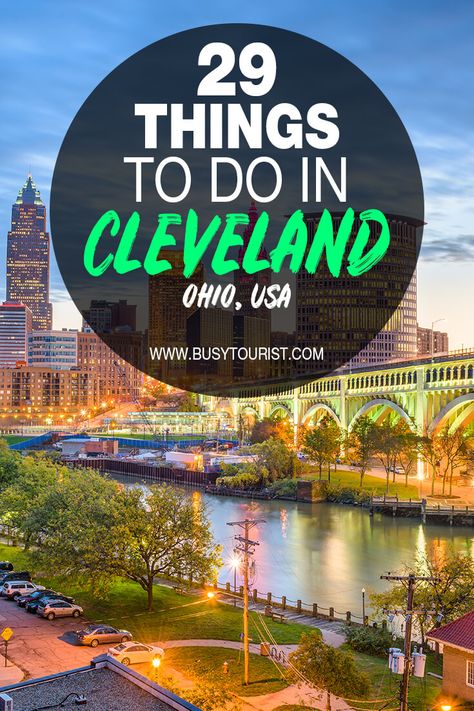 Planning a trip to Cleveland, OH but not sure what to do there? This travel guide will show you the top attractions, best activities, places to visit & fun things to do in Cleveland, Ohio. Start planning your itinerary and bucket list now! #cleveland #clevelandohio #ohio #ohiotravel #thingstodoincleveland #usatravel #usatrip #usaroadtrip #travelusa #ustravel #ustraveldestinations #americatravel #vacationusa Cleavland Ohio Things To Do In, What To Do In Cleveland Ohio, Ohio Vacations, Cleveland Metroparks, Downtown Cleveland, Ohio Travel, Doors Makeover, Us Travel Destinations, Vacation Usa