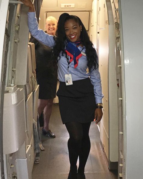 Flight Attendant Aesthetic, Air Hostess Uniform, Female Pilots, Take Good Pictures, Bessie Coleman, Flight Girls, Stewardess Uniform, Airline Uniforms, African Princess