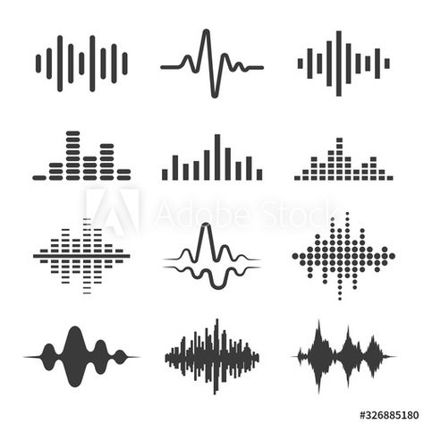 Stock Image: Radio waves vector icon set Sensory Mapping, Waves Cartoon, Radio Icon, Sound Logo, Action Icon, Audio Waves, Wave Drawing, Rainbow Music, Music Waves