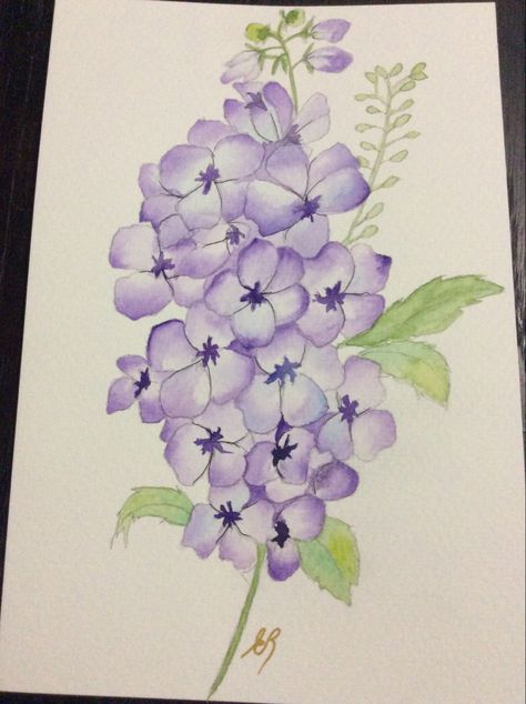 Watercolor Lilacs Lilac Drawing, Watercolor Lilacs, Branch Drawing, Lilac Painting, Pencil Drawings Of Flowers, Acrylic Tutorials, Lilac Tree, Pencil Drawings Easy, Charcoal Drawing