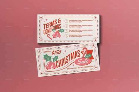 Ivory Mid Century Christmas Sale Voucher Voucher Template, Graphic Design Flyer, Mid Century Christmas, Christmas Sale, Flyer Design, Mid Century, Graphic Design, Christmas, Design