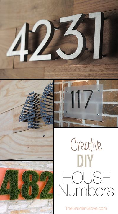 Creative DIY House Numbers • Great ideas & tutorials! Diy House Number Sign, Diy House Numbers, House Numbers Diy, Rustic Outdoor Decor, Casa Exterior, House Number Sign, Hus Inspiration, Diy House, House Number