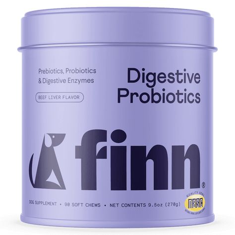 Probiotic & Gut Health Supplement For Dogs | Finn Common Food Allergies, Gut Health Recipes, Dog Health Tips, Dog Pee, Pet Supplements, Healthy Dog Food Recipes, Dog Books, Dog Health Care, Dog Supplements