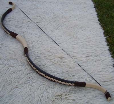 Scythian recurve bow. Because the way wood and sinew were bonded with horse glue in composite bows, the Scythian bow is often found with a leather wrap to waterproof the bow. Scythian bows are also the bows found in most depictions of Cupid. Korean, Scythian, Hungarian and Mongolian bows all share their reflex design though historic interactions. Traditional Recurve Bow, Horse Bow, Bow Hunting Deer, Composite Bow, Archery Supplies, Bow And Arrow Set, Recurve Bows, Bows For Sale, Types Of Hunting