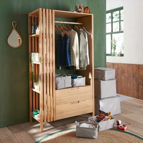 Wardrobe Shoe Rack, Wardrobe Dimensions, Wooden Closet, Open Wardrobe, Wardrobe Furniture, Rack Design, Design Del Prodotto, Hanging Rail, Wardrobe Design