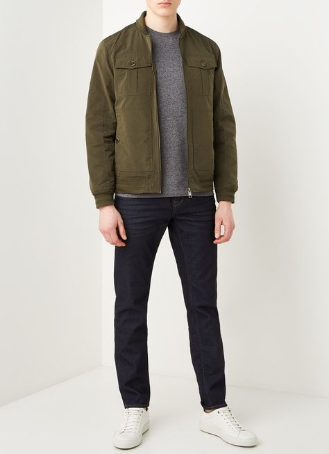 Olive Jacket Outfit Men, Olive Green Jacket Outfit Men, Workwear Jacket Outfit, Summer Casual Outfits Men, Khaki Jacket Outfit, Outfit Levis, Green Jacket Outfit, Masculine Clothing, Asian Men Fashion