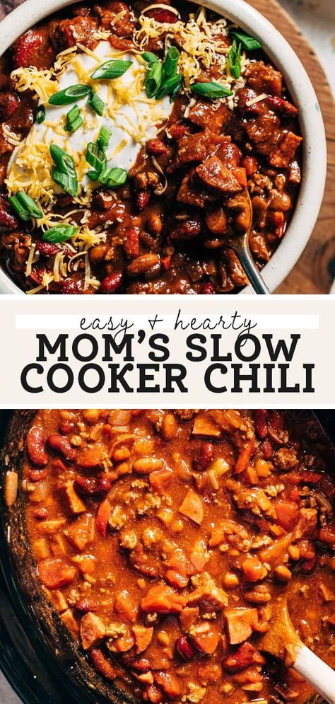 Chili Recipe With Cocoa Powder, Crockpot Taco Chili, Cocoa Chili Recipe, Chilli Recipe Crockpot, Sausage Chili Recipe, Taco Chili Recipe, Best Slow Cooker Chili, Slow Cooker Chilli, Hearty Chili Recipe