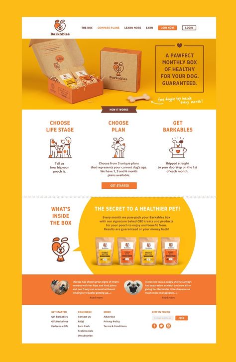 Healthy Treats For Dogs, Website Branding Design, Desain Ux, Subscription Box Design, 블로그 디자인, Ui Ux 디자인, Treats For Dogs, Creative Website Design, Webpage Design