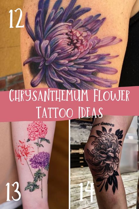 November Birth Flower Tattoos {Chrysanthemums} - TattooGlee Crysanthemum Tattoo Design Arm, November Birth Flower Tattoo Chrysanthemums Small, November Birth Tattoo Ideas, Mum Flower Tattoo Chrysanthemums, Birth Flower Tattoos November, Mums Flowers Tattoo, November Birth Flower Tattoo Chrysanthemums, Mum Flowers Tattoo, Grandkids Tattoos