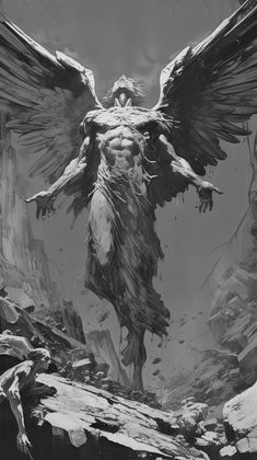 Ascending Tattoo, Dark Angel Aesthetic, Angel Wallpaper Aesthetic, Angel Aesthetic Wallpaper, Dark Wallpapers Aesthetic, Dark Wallpapers, Dark Wings, Angel Artwork, Angel Drawing