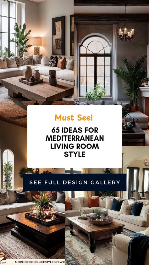 Explore 65 beautiful Mediterranean living room style ideas that bring warmth and elegance into your space. This guide highlights chic color schemes, natural textures like wood and stone, and cozy furnishings that define the essence of Mediterranean decor. Discover how to create a relaxing atmosphere with timeless design, utilizing earthy tones and inviting textiles. From airy layouts to decorative accents, find inspiration for your cozy oasis that balances comfort and stylish sophistication. Transform your living room into a Mediterranean paradise. Living Room Earthy Tones, Warm Transitional Living Room, Tropical Living Room Ideas, Warm Transitional, Mediterranean Style Decor, Living Room Style Ideas, Room Style Ideas, Mediterranean Living Room, Tropical Living Room