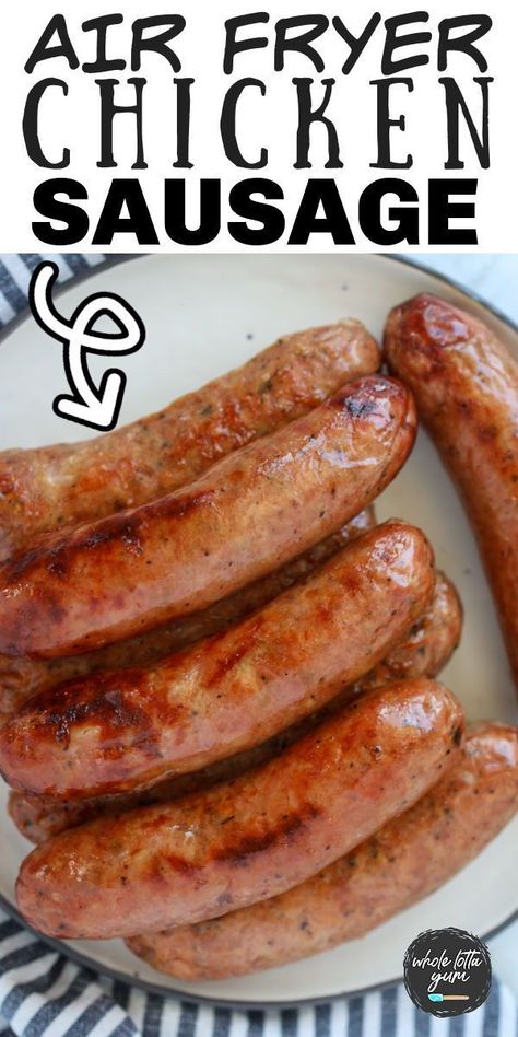 Airfryer Chicken Sausage, Air Fryer Turkey Sausage Links, Sausage Recipes In Air Fryer, Air Fry Chicken Sausage, Chicken Apple Sausage Air Fryer, How To Cook Chicken Sausage On Stove, Chicken Sausage Wrap, Chicken Sausage In Air Fryer, Aidells Chicken And Apple Sausage Recipes