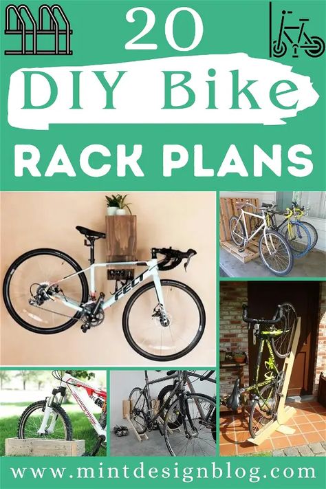 Here are 20 DIY bike rack plans that you can build today. There are a lot of different bike rack ideas that you can use for storage. Pvc Bike Racks, Bike Rack Garage, Vertical Bike Rack, Diy Bike Rack, Bike Hooks, Bike Rack Wall, Bike Storage Rack, Vertical Bike, Garage Bike