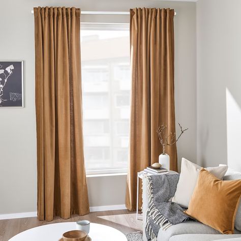 Dark Grey Curtains, Curtains Without Sewing, Blue Velvet Curtains, Block Out Curtains, Brown Curtains, Thick Curtains, Blue Curtains, Darkening Curtains, Beautiful Curtains