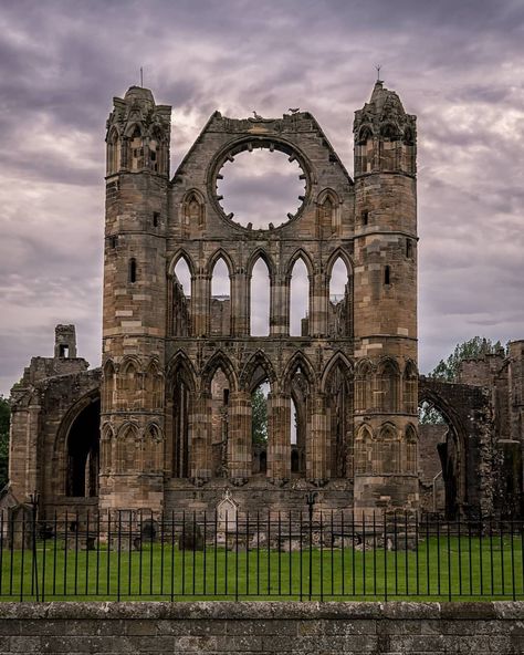 Elgin Cathedral is a historic ruin in Elgin, Moray. The cathedral—dedicated to the Holy Trinity—was established in 1224 on land granted by… Moody Pic, Moray Scotland, Elgin Cathedral, Medieval Buildings, The Holy Trinity, Lovely Places, The Cathedral, Stone Houses, Scotland Travel