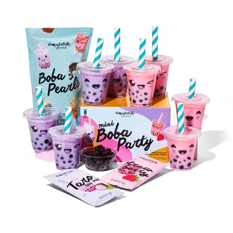 Mini Boba Tea Party, Set of 8 Boba Tea Party Theme, Boba Tea Party, Tea Tasting Party, Boba Bar, Cocoa Oil, Tea Party Set, Boba Pearls, Boba Drink, Tea Party Setting