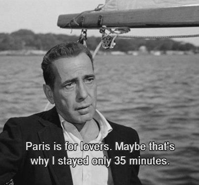 "Paris is for lovers... I stayed only 35 minutes." Humphrey Bogart , Sabrina, 1954 Sabrina 1954, Audrey Hepburn Quotes, Billy Wilder, French Film, Movies Quotes, Humor Mexicano, Septième Art, I Love Cinema, Its A Mans World