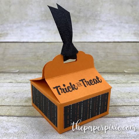 The Paper Pixie, Halloween Candy Box, Paper Pixie, Dulces Halloween, Halloween Treat Boxes, Paper Box Template, Idee Cricut, Gift Box Template, Treat Holder