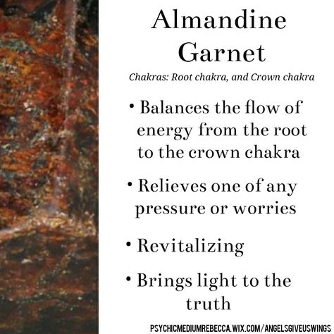 Almandine Garnet crystal meaning Garnet Crystal Meaning, Garnet Magical Properties, Garnet Symbolism, Red Garnet Crystal Meaning, Garnet Stone Meaning, Garnet Meaning, Almandine Garnet Crystal, Earth Gift, Almandine Garnet