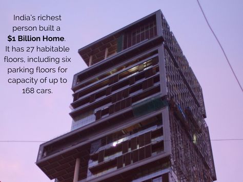 11 amazing real estate facts to entertain your brain | Inman News Mukesh Ambani House, Real Estate Facts, Ambani House, Trip Wire Alarm, Real Estate Fun, India Facts, Popsugar Fitness, Real Estate Information, Expensive Houses