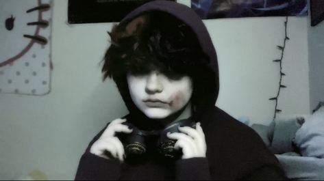 Ticci Toby Banner, Ticci Toby Aesthetic, Creepy Pasta Cosplay, Ticci Toby Cosplay, Creepypasta Cosplay, Ticci Toby, Emo Boy, Marble Hornets, Cosplay Makeup