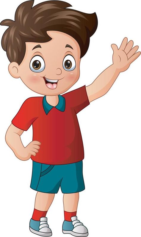 Cartoon a boy waving hand Cartoon Boy Images, Cartoon Boy Drawing, Boy Cartoon Drawing, Boy Animation, Boy Clip Art, Waves Cartoon, Wave Clipart, Boy Stickers, Boy Cartoon Characters