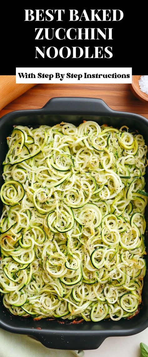 Image for Best Baked Zucchini Noodles Chicken And Zucchini Noodles Recipes, How To Cook Zucchini Noodles, Zucchini Noodles Recipes, Spiral Zucchini, Zucchini Noodle Recipes Healthy, Cook Zucchini Noodles, Zucchini Recipes Baked, Zucchini Noodle Recipes, Noodles Recipes