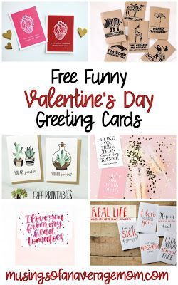 Free printable funny, sarcastic and pun filled Valentine's Greeting cards Free Printable Valentines Day Cards, Free Valentines Day Cards, Free Valentine Cards, Free Printable Valentines Cards, Adult Valentines, Punny Valentines, Funny Valentines Cards, Printable Valentines Day Cards, Funny Printables