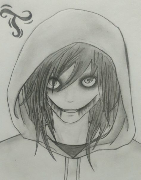 Jeff The Killer Drawing, Jeff The Killer Art, Lilo And Stitch Drawings, Creepypasta Cute, Scribble Art, Stitch Drawing, Creepypasta Characters, Tattoo Art Drawings, Easy Drawings Sketches