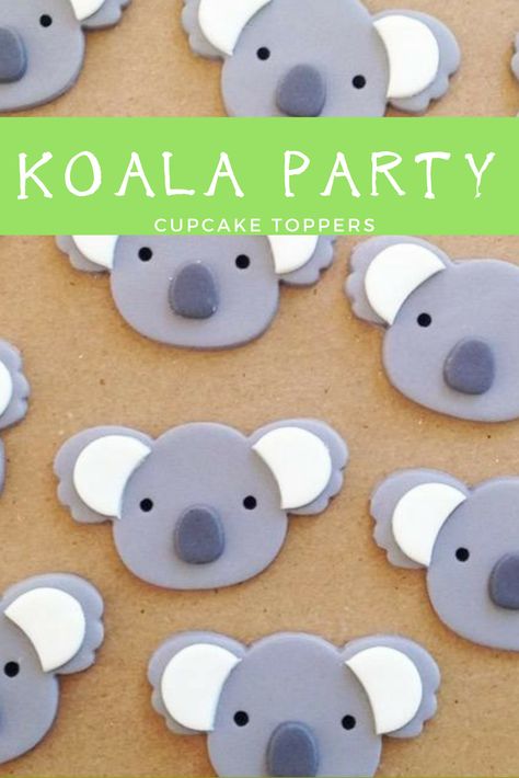 Koala cupcake toppers!  Koala party // Koala Babyshower // Babyshower cupcakes // Koala birthday // Koala theme // Australian cupcakes // Koala cupcakes // Koala cake // Koala cupcake toppers // Koala baby // Birthday Ideas // Babyshower Ideas Koala Cupcakes Ideas, Koala Birthday Theme, Koala Party Ideas, Australian Cupcakes, Aussie Cupcakes, Koala Themed Birthday Party, Koala Birthday Party Ideas, Koala Cakes, Cake Koala