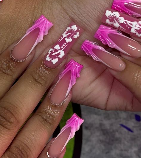 | Obsessed isn’t the word !!! 😍😍😍😍 Link in bio to book ! 🫶🏼 #nails #nailsofinstagram #ignails #newyork #bronx #bronxnailtech #nynailtech… | Instagram Cute Pink Design Nails, French Tip Pink Nails, Pink Nails Long, Book Nails, Ny Nails, Barbie Nails, Cute Pink Nails, Hot Pink Nails, Ombre Nail