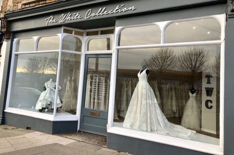 Wheelchair Wedding, Bridal Shops, Wedding Dress Store, Shop Sign Design, Online Shop Design, Shop House Plans, Interior Display, Shop Fronts, Boutique Interior