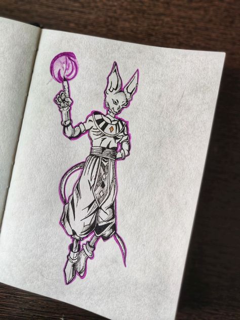 Drabon Ball Character Lord Beerus the destroyer Lord Beerus Drawing, Lord Beerus Tattoo, Beerus Drawing, Beerus Tattoo, Ball Character, Lord Beerus, The Destroyer, Couple Drawings, Anime Sketch