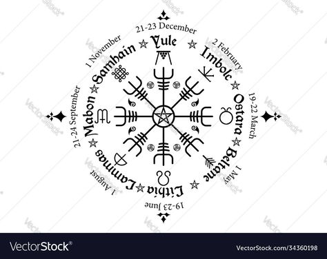 Wiccan Calendar, Pagan Calendar, Solstice Art, Circle Infographic, Chart Infographic, Pagan Goddess, Pagan Symbols, Norse Symbols, Wheel Of The Year