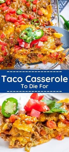 Taco Dinner Ideas, Ground Beef Tortilla, Taco Casserole Recipes, Beef Tortilla, Taco Fixings, Mexican Recipies, Taco Ideas, Beef Taco Casserole, Hamburger Casseroles Recipes