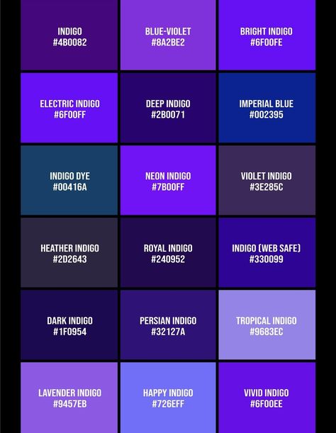 Black Purple Blue Aesthetic, Purple Colour Palette, Pantone Color Chart, Draw Tutorial, Purple Color Palettes, Midnight Blue Color, Palette Design, Colour Art, Color Board