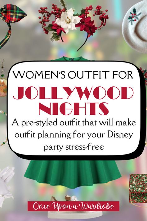 Styled for Disney's Jollywood Nights! Get ready for a magical night with our effortlessly chic pre-styled outfit that captures all the fun and glam of this festive event. We’ve done all the hard work, so all you need to do is click and add to your cart! Ready to sparkle at Jollywood? Tap the link and make it yours! ✨ #DisneyStyle #JollywoodNights Outfit Planning, Disney Themed Outfits, Very Merry Christmas Party, Magical Night, Disney World Magic Kingdom, Outfit Plan, Disney Planning, Disney Party, Disney Holiday