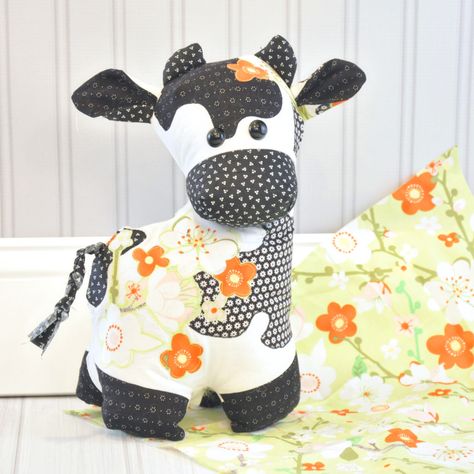 Carlton the Cow soft toy pdf sewing pattern.  He's perfect to create a handmade softie gift for children and babies Cow Sewing Projects, Sewing Stuffed Animals Patterns Free, Highland Cow Sewing Pattern Free, Highland Cow Sewing Pattern, Cow Stuffed Animal Pattern Sewing Free, Cow Plushie Sewing Pattern, Cow Sewing Pattern, Diy Stuffed Cow Sewing Pattern, Cow Pillow Pattern