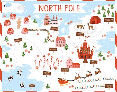 Check out new work on my @Behance profile: "North Pole Map Illustration" http://be.net/gallery/211836523/North-Pole-Map-Illustration North Pole Map, Christmas Reference, Cartoon Map, Xmas Village, Christmas Tree Forest, North Pole Christmas, Map Creator, Print Christmas Card, Pole Nord