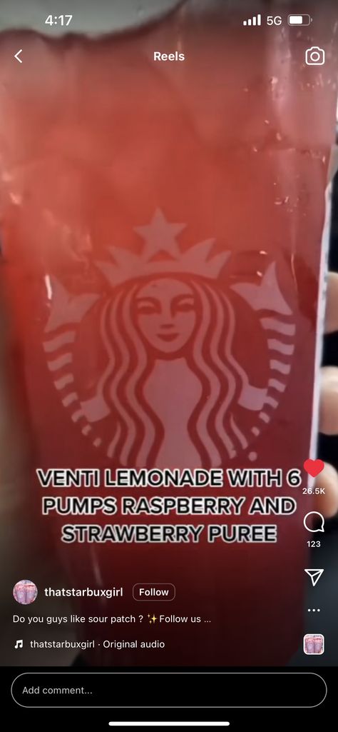 Starbucks Barista, How To Order Starbucks, Kid Drinks, Strawberry Puree, Sour Patch Kids, Sour Patch, Starbucks Recipes, Starbucks Drinks, Lemonade