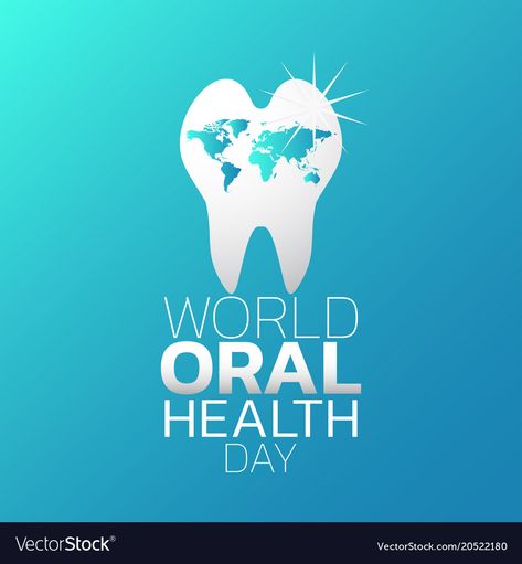 Health Day Poster, World Oral Health Day, Bullet Journal Health, Health Resolutions, Healthy Mouth, Dental Posters, Day Logo, Logo Icon Design, Health World