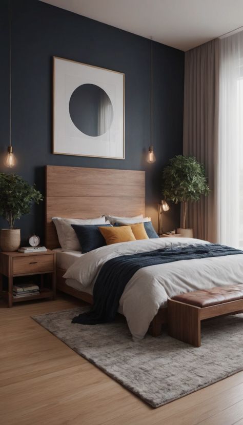 20 Relaxing Bedroom Ideas for a Cozy Retreat » Comfy Ideas Modern Bedroom Couple, Single Male Bedroom Ideas, Cozy Bedroom Ideas For Men, Boutique Hotel Bedroom Inspiration, Light Colored Bedroom Ideas, Simple Home Aesthetic, Luxe Bedroom Classy, Primary Bedroom Inspiration, Platform Bedroom Design