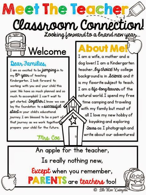 Meet The Teacher! Prek Newsletter, Meet The Teacher Template Editable Free, Preschool Welcome Letter, Meet The Teacher Newsletter, Teacher Welcome Letters, Teacher Newsletter Template, Teacher Introduction, Kindergarten Newsletter, Preschool Newsletter