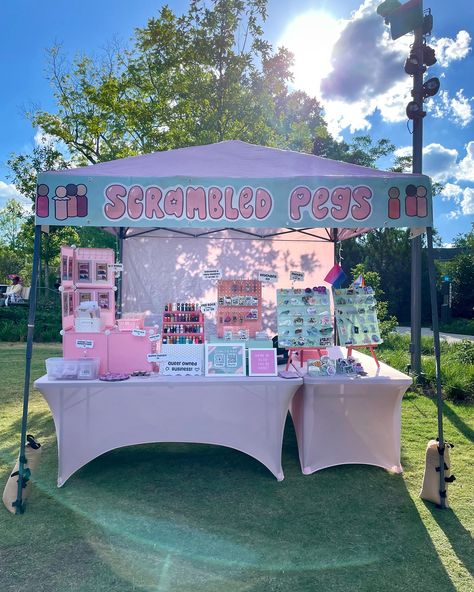 I needed a picture of my current booth setup for an application and I discovered that I didn’t have one on instagram! So here is my current booth setup! #vendorbooth #nightmarket #carync #raleighnc #smallbusiness #smallbusinessowner #boothsetup #artvendor Chic Vendor Booth Ideas, Tshirt Vendor Booth Setup, Booth Set Up, Booth Setup Ideas Vendor Events, Pop Up Set Up Ideas, Booth Design Ideas, Bazar Ideas, Festival Booth Display, Table Booth