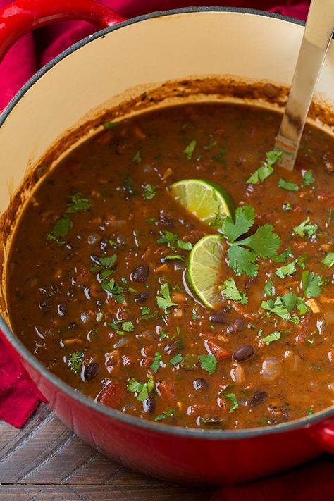 Best Black Bean Soup, Bean And Bacon Soup, Black Bean Soup Recipe, Bean Soup Recipe, Bean Soup Recipes, Black Bean Soup, Soup And Stew, Healthy Family Meals, Chowder Recipes