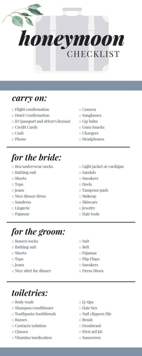 Honeymoon Checklist, Cake And Flowers, Honeymoon Packing List, Honeymoon Packing, Hopeful Romantic, Honeymoon Essentials, Planning List, Leftover Food, Bulletin Journal