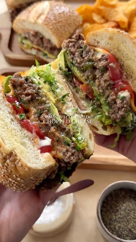 Chopped Cheese at home! This is an old recipe from 2020 but after having one last weekend from a spot called Bodega Park In LA, I was… | Instagram Bacon With Brown Sugar, Recipe Sandwich, Pretty Breakfast, Energy Breakfast, Cheese At Home, Chopped Cheese, Best Sandwich Recipes, Beef Bacon, Diner Recipes