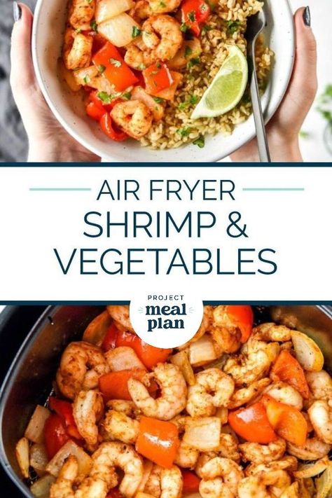 Healthy Air Fryer Shrimp, Easy Air Fryer Shrimp, Cooking Raw Shrimp, Shrimp And Veggies, Air Fryer Shrimp, Braised Red Cabbage, Instant Pot Ideas, Healthy Meal Recipes, Shrimp And Vegetables